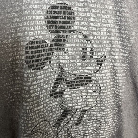 Mickey Mouse Mens Graphic Disney T Shirt Gray Short Sleeve Medium Spell Out VGC - Picture 3 of 9
